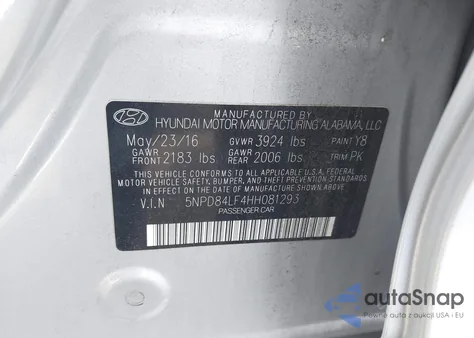 2017 Hyundai Elantra Se из США, поврежденный, VIN 5NPD84LF4HH081293